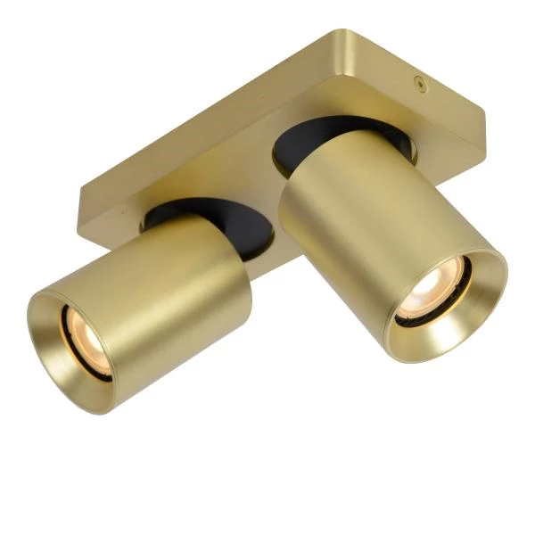 Lucide NIGEL - Deckenstrahler - LED Dim to warm - GU10 - 2x5W 2200K/3000K - Mattes Gold / Messing - DETAIL 2